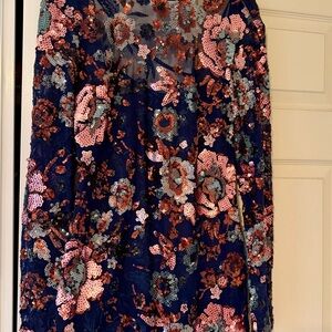 Floral Stunning and sexy Sequin Long Sleeve Dress from Anthropologie